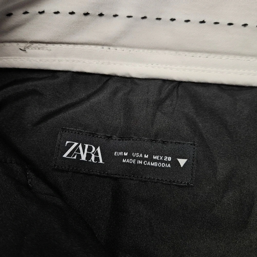 Zara Black Wide Straight Leg Trousers Dress Pants 28/31 Size Medium - Picture 3 of 14